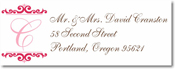 Name Doodles - Rectangle Address Labels/Stickers (Westbrook Pink)